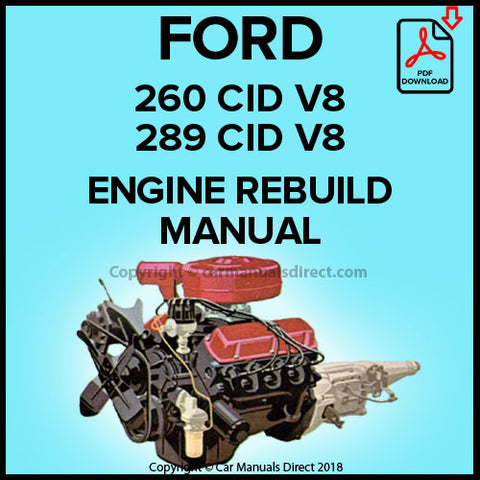 FORD 260 and 289 CID V8 Genuine Comprehensive Engine Rebuild Manual | PDF Download | carmanualsdirect