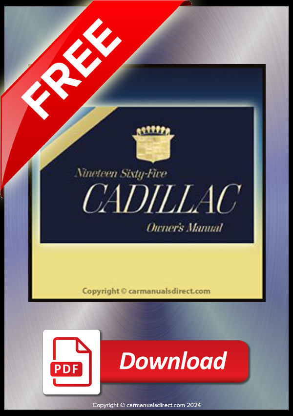 Cadillac 1965 Owners Hand Book - FREE! | PDF Download |carmanualsdirect