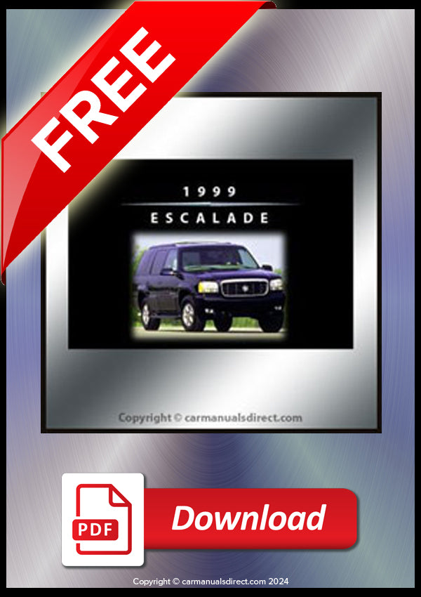 Cadillac Escalade 1999 Owners Hand Book - FREE | PDF Download | carmanualsdirect