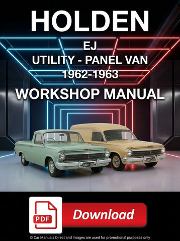 Holden EJ Utility & Panel Van 1962–1963 Workshop Manual | PDF Download