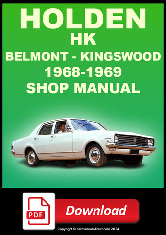 HOLDEN HK Belmont &amp; Kingswood 1968-1969 Workshop Service Repair Manual PDF Download