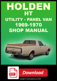 HOLDEN HT Utility Ute and Panel Van 1969-1970 Workshop Service Repair Manual PDF Download