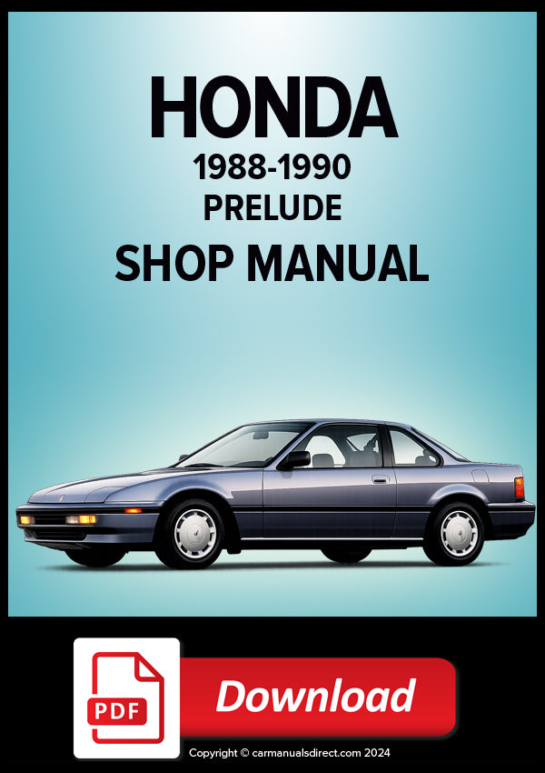 HONDA Prelude 1988-1990 Workshop Manual | PDF Download
