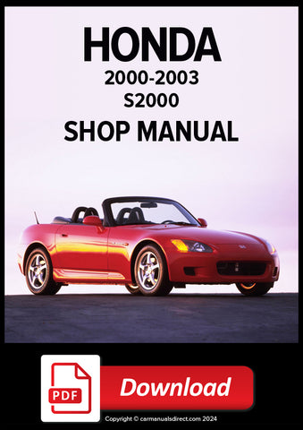 HONDA S2000 Convertible 2000-2003 Workshop Manual | PDF Download 