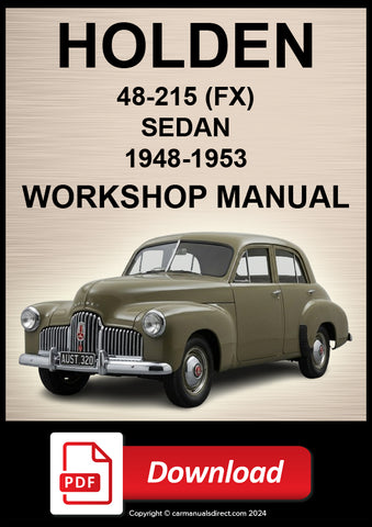 Holden 48-215 (FX) 1948–1953 Workshop Manual | PDF Download