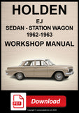 Holden EJ Sedan & Station Wagon 1962–1963 Workshop Manual | PDF Download