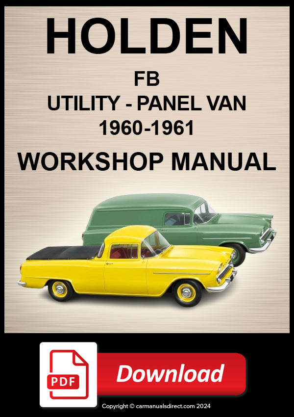 Holden FB Utility & Panel Van 1960–1961 Workshop Manual | PDF Download