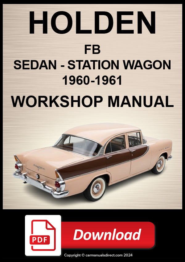 Holden FB Sedan & Station Wagon 1960–1961 Workshop Manual | PDF Download