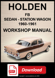 Holden FB Sedan & Station Wagon 1960–1961 Workshop Manual | PDF Download