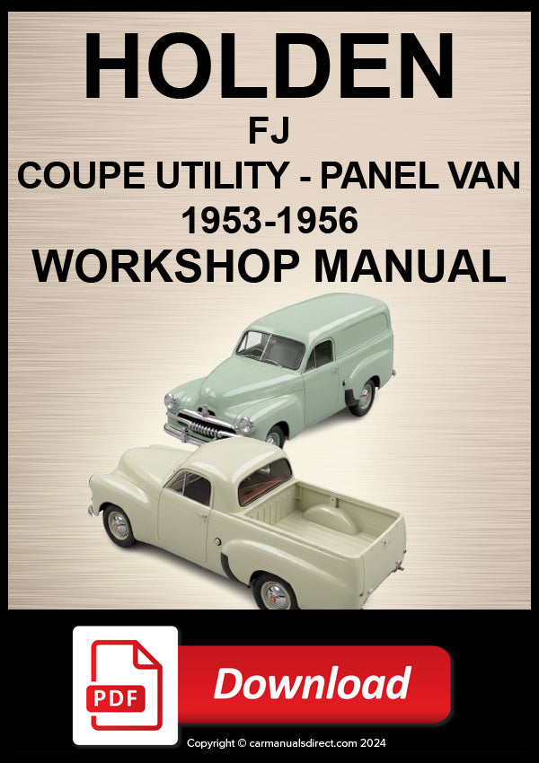 HOLDEN FJ Coupe Utility & Panel Van 1953-1956 Workshop Manual | PDF Download