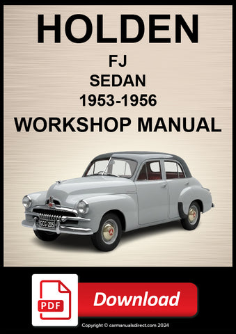 HOLDEN FJ Sedan 1953-56 Workshop Manual | PDF Download
