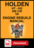 Holden 308 CID V8 HT HG 1969–1971 Engine Rebuild Manual | PDF Download