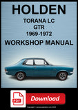 HOLDEN Torana LC GTR 1969-72 Workshop Manual | PDF Download