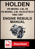 Holden Commodore VR, VS 3.8L V6 1993–1997 Engine Rebuild Manual | PDF Download