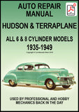 Hudson and Terraplane De Luxe, Special, Country Club, Business, Pacemaker, Commodore 6 and 8 Cylinder Models 1935-1949 Workshop Manual | PDF Download | carmanualsdirect