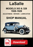 La Salle 303 & 328 1928–1929 Shop Manual | PDF Download