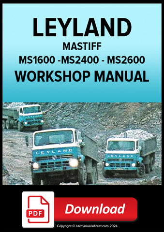 Leyland Mastiff MS1600 | MS2400 | MS2600 Factory Workshop Manual | PDF Download | carmanualsdirect