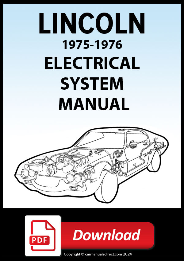 Lincoln 1975-1976 Electrical System Shop Manual | PDF Download