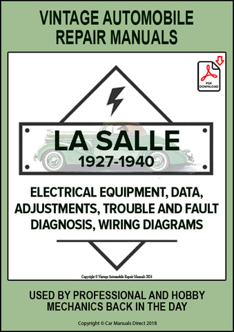 LA SALLE 1927-1940 Automotive Electrical Manual for SERIES 303, 328, 340, 345, 350, 35-50, 36-50, 37-50, 38-50, 39-50, 40-50, 52 | PDF Download | carmanualsdirect  