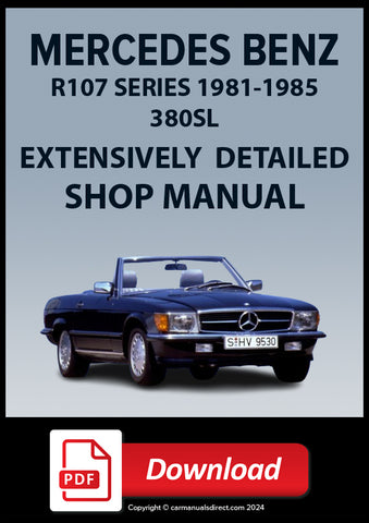MERCEDES BENZ R107 380SL 1981-1985 Workshop Manual | PDF Download 