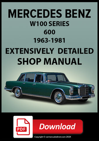MERCEDES BENZ W100 Series 600 1963-1981  Workshop Manual | PDF Download 