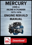 Mercury Bobcat 1975-1976 2300cc 4 Cylinder Engine Rebuild Manual | PDF Download