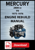 Mercury Bobcat 1975-1976 2800cc V6 Engine Rebuild Manual | PDF Download