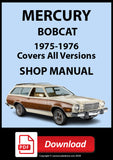 Mercury Bobcat (All Models) 1975-76 Full Shop Manual | PDF Download
