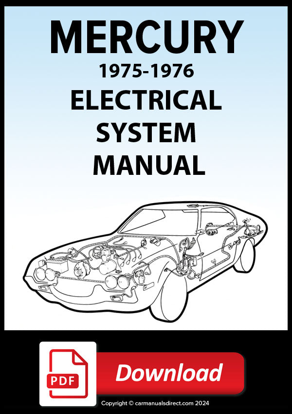 Mercury 1975-1976 Electrical System Shop Manual | PDF Download