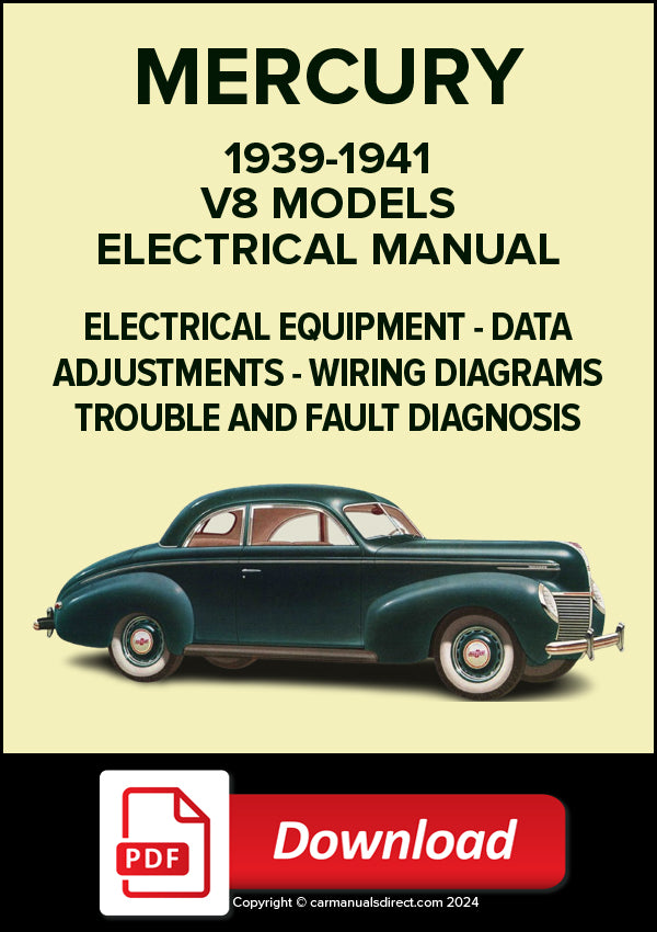 MERCURY V8 1939-1941 Electrical Manual | PDF Download