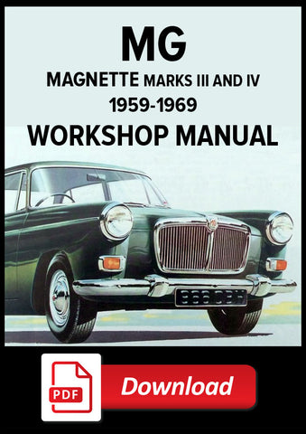 MG Magnette Mark III and IV 1959-1969 Workshop Manual | PDF Download | carmanualsdirect