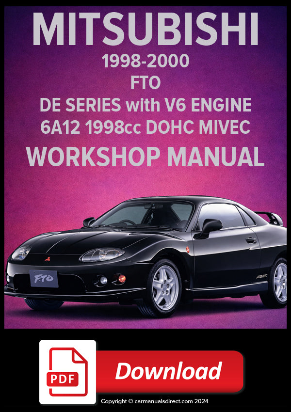 FTO GTO 等 パーツ ガイド 1998 MITSUBISHI 保存版 Mitsubishi FTO 1998-2000 Workshop Manual PDF Download | 2.0L DOHC