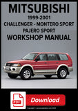 MITSUBISHI | Challenger | Pajero Sport | Montero Sport | 1999-2001 | Workshop Manual PDF Download