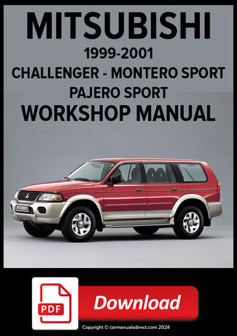 MITSUBISHI | Challenger | Pajero Sport | Montero Sport | 1999-2001 | Workshop Manual PDF Download
