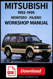 MITSUBISHI Montero and Pajero 1992-1995 Workshop Manual | PDF Download