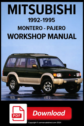 MITSUBISHI Montero and Pajero 1992-1995 Workshop Manual | PDF Download