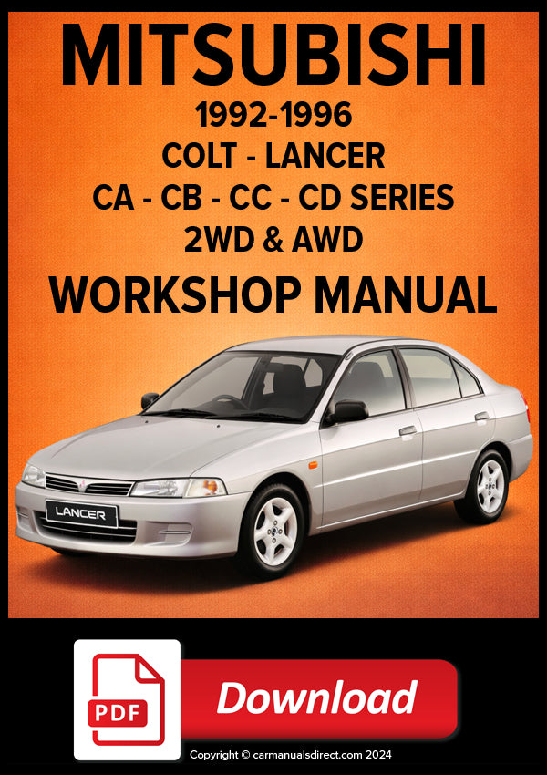 MITSUBISHI Colt & Lancer 1992-1996 Workshop Manual | PDF Download 