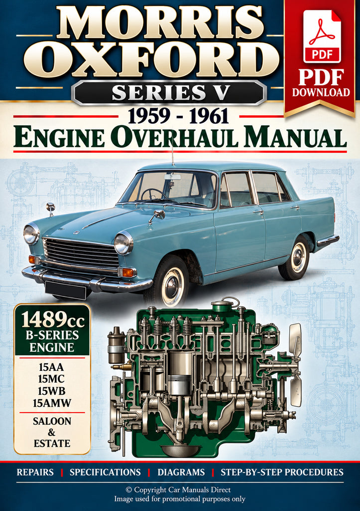MORRIS Oxford Series V 1498cc 1959-1961 Engine Overhaul Manual | PDF Download