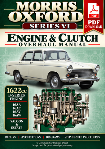 MORRIS Oxford Series VI 1622cc Engine & Clutch Overhaul Manual | PDF Download