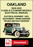 OAKLAND 6 & 8 Cylinder models 1929-1931 Electrical Manual | PDF Download