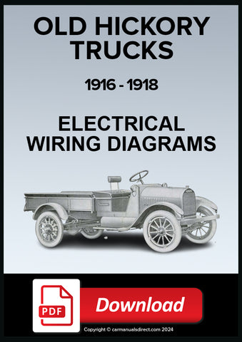 Old Hickory Trucks genuine manufacturers Electrical Wiring Diagram 1916-1919 | PDF Download