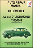 Oldsmobile Six, Eight, Special, Dynamic, Custom Cruiser, Futuramic 1935-1949 Workshop Manual | PDF Download | carmanualsdirect