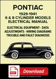 Pontiac 6 & 8 Cylinder Models 1929-1941 Electrical Manual | PDF Download