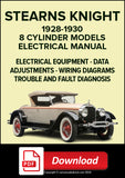STEARNS KNIGHT 8 Cylinder Models 1928-1930 Electrical Manual | PDF Download