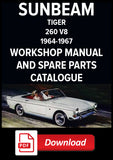 SUNBEAM Tiger 260 V8 1964-1967 Factory Workshop Manual | PDF Download | carmanualsdirect