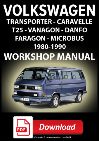 Volkswagen | Type 2 | Caravelle | Transporter | Vanagon | 1980-1990 | Factory Workshop Manual | PDF Download | carmanualsdirect