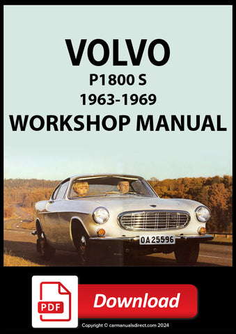 VOLVO P1800S 1963-1969 Factory Workshop Manual | PDF Download | carmanualsdirect