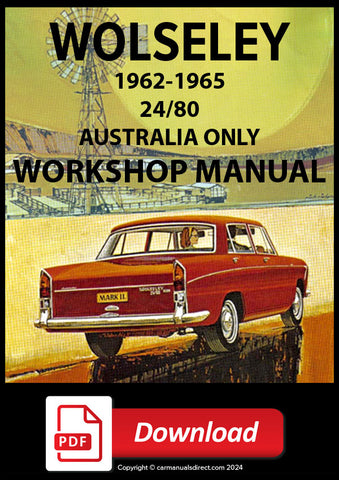 WOLSELEY 24/80 1962-1965 Factory Workshop Manual | PDF Download | carmanualsdirect