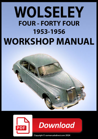 WOLSELEY 4/44 1953-1956 Factory Workshop Manual | PDF Download | carmanualsdirect