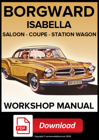 BORGWARD  Isabella 1954-1962 Comprehensive Factory Workshop Manual | PDF Download | carmanualsdirect